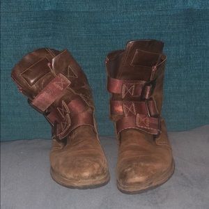 Iconic distressed Fly London Boots size 8